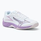 Детски обувки за волейбол Mizuno Lightning Star Z7 white/patrician purple/quince