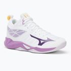 Дамски обувки за волейбол Mizuno Wave Dimension Mid white/patrician purple/quince