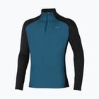 Мъжка фланелка за бягане с дълъг ръкав Mizuno Hybrid LS Tee black/blue wing teal