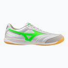 Мъжки футболни обувки Mizuno Morelia Sala Pro IN white/neon green/galaxy silver