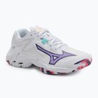 Дамски волейболни обувки Mizuno Wave Lightning Z8 бели/виолетов индиго/camelliaros