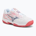 Детски обувки за тенис Mizuno Break Shot 5 Jr CC white/blue granite/calypso coral