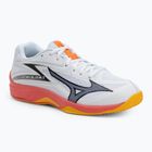 Обувки за волейбол Mizuno Thunder Blade Z white/fiery coral 2/citrus