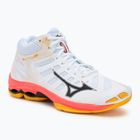 Обувки за волейбол Mizuno Wave Voltage 2 Mid white/fiery coral 2/citrus