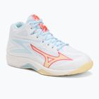 Дамски обувки за волейбол Mizuno Thunder Blade Z Mid white/calypso coral/pale banan