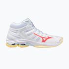 Дамски обувки за волейбол Mizuno Wave Voltage 2 Mid white/calypso coral/pale banan