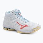 Дамски обувки за волейбол Mizuno Wave Voltage 2 Mid white/calypso coral/pale banan