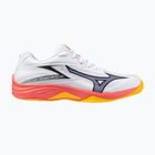 Детски обувки за волейбол Mizuno Lightning Star Z7 white/fiery coral 2/citrus