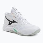 Обувки за волейбол Mizuno Wave Momentum Pro Mid white/black/frozen emerald