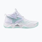Дамски обувки за волейбол  Mizuno Wave Momentum Elite Mid white/blue tint