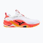 Mizuno Wave Stealth Neo 2 white/flery coral 2/citrus обувки за хандбал