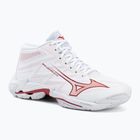 Дамски волейболни обувки Mizuno Wave Lightning Elite Mid white/rose elegance/lava falls