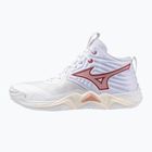 Дамски обувки за волейбол Mizuno Wave Momentum Elite Mid white/rose elegance/lava falls