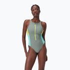 Speedo Zip Colorblock мек маслинов дамски бански от една част