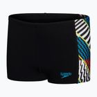 Детски бански Speedo Digital Panel черен/бял/диня
