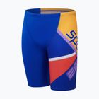 Speedo Placement V Cut Digital детски бански костюми true cobalt/watermelon/sweep purple