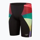 Мъжки бански Speedo Placement Digital V-Cut black/sweet purple/harlequin green/watermelon