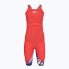 Бански костюм Speedo Fastskin LZR Ignite Kneeskin flame red/bolt/white