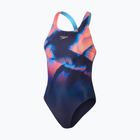 Бански костюм от една част Speedo Placement Digital Powerback true navy/siren red/punch blue