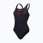 Бански костюм от една част Speedo HyperBoom Placement Muscle Back back black/siren red/plum dandy