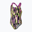 Детски бански костюм от една част Speedo Digital Allover Splashback black/kiki pink/lemon drizzle