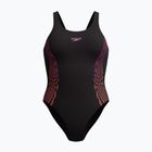 Дамски цял бански костюм Speedo Placement Muscleback neon violet