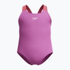 Детски цял бански костюм Speedo Learn To Swim Medalist neon violetl
