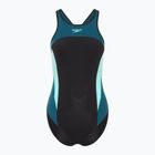 Speedo дамски бански костюм от една част High Neck Splice Cross Back dark teal