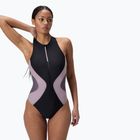 Дамски цял бански костюм Speedo Zip Colorblock anthracite