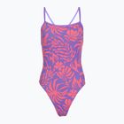 Дамски цял бански костюм Speedo FL Printed Web Back coral cluster/indigo glow