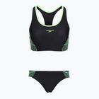 Дамски бански костюм от две части Speedo Placement Raceback 2pc anthracite/clover
