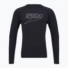 Мъжка блуза с дълъг ръкав за плуване Speedo Endurance+ Logo Rash Guard anthracite