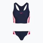 Дамски цял костюм за плуване Speedo Colourblock Splice 2.0 peacoat/pink