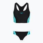 Дамски цял костюм за плуване Speedo Colourblock Splice 2.0 anthracite/mayanblue