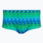 Мъжки боксерки за плуване Speedo ML Printed 13,5 cm Brief quilted triangles/lagoon blue
