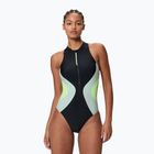 Дамски цял бански костюм Speedo Ocean Flex Zip black/pale clover