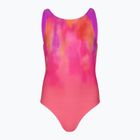 Детски цял бански костюм Speedo Print Pulseback розов/неонов виолетов