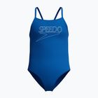 Детски цял бански костюм Speedo Endurance+ Logo Thinstrap turkish sea