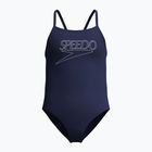 Детски цял бански костюм Speedo Endurance+ Logo Thinstrap peacoat
