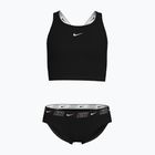 Детски бански от две части Nike Logo Tape Crossback Midkini черен