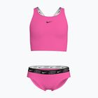 Детски бански от две части Nike Logo Tape Crossback Midkini хипер розово