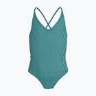 Детски цял бански костюм Nike Ocean Bound Ripple Texture Lace Up blached turquoise