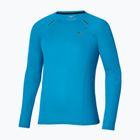 Мъжка блуза за бягане с дълъг ръкав Mizuno Active Dryaeroflow blue jewel