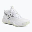 Дамски обувки за волейбол Mizuno Wave Momentum Elite Mid white/balsam green/ambrosia