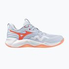 Дамски обувки за волейбол Mizuno Wave Momentum Pro blue finch/lava orange/flamingo coral