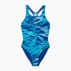 Детски цял бански костюм Speedo Hyperboom Print Medalist night watch/hyper teal