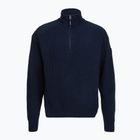 Мъжки пуловер Dovre Ribbed Knit Half Zip navy
