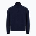 Мъжки пуловер Dovre Ribbed Knit Half Zip navy
