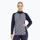 Дамски термоактивен суитшърт Dovre Wool Organic Half Zip navy