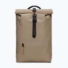 Градска раница Rains Rucksack Rolltop Beige